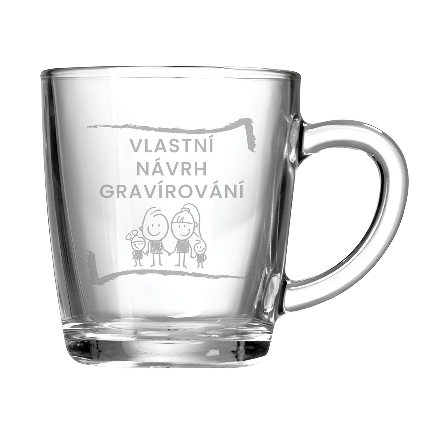 Skleněný hrnek s vlastním návrhem