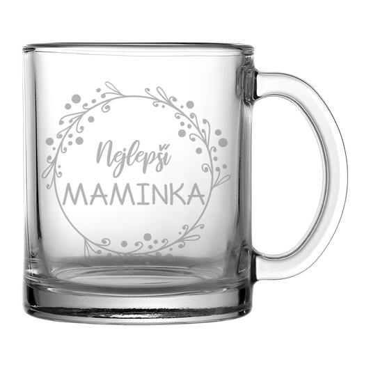 Skleněný hrnek s vlastním návrhem