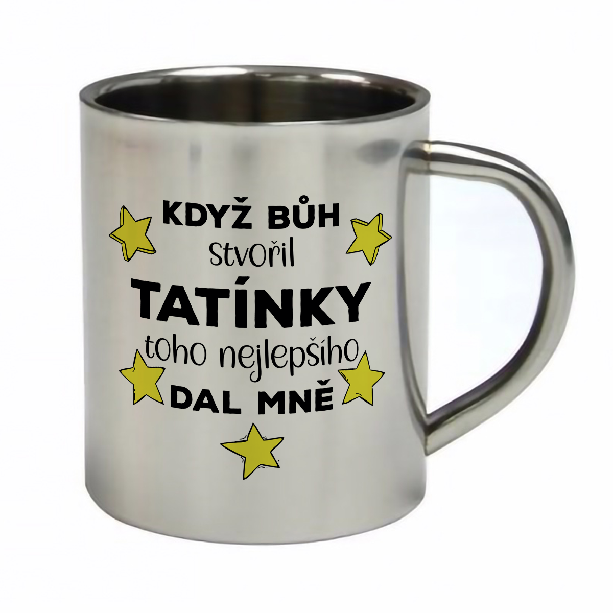 nerezový dvouplášťový termohrnek z potravinářské oceli s vlastním potiskem, textem, fotkou, objem 300 ml