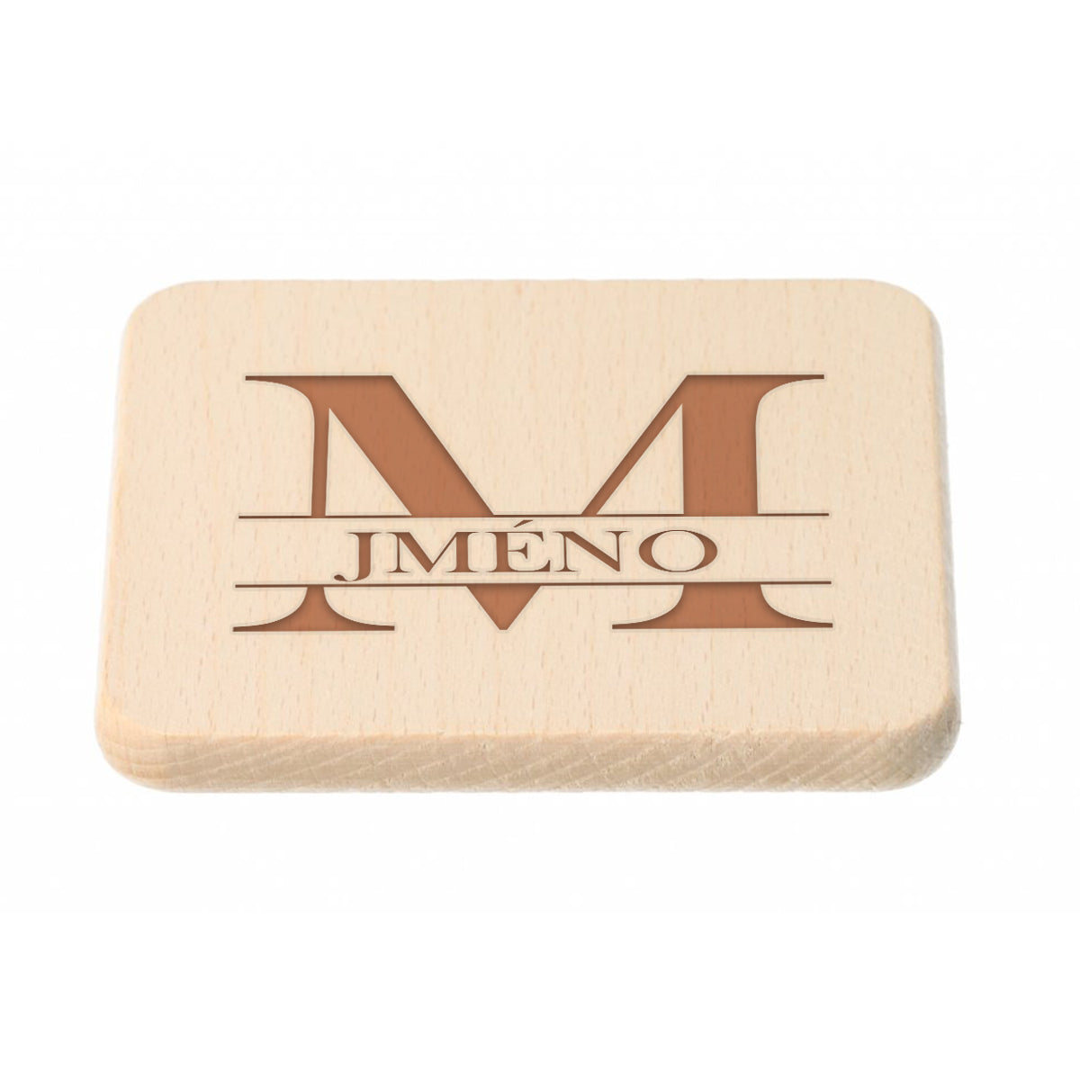 Dřevěný bukový podtácek s originálním gravírovaným motivem podle vašeho vlastního návrhu. Čtverec 9x9 cm.