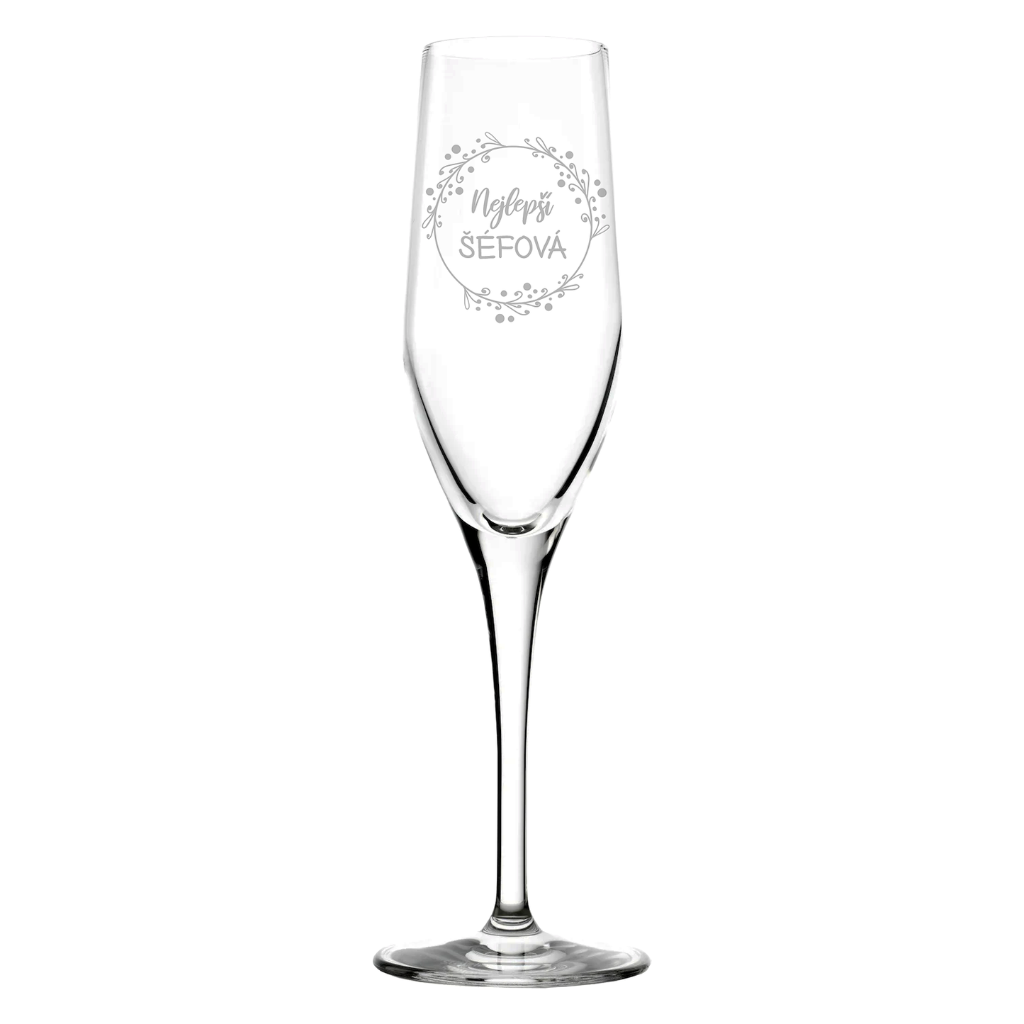 Sklenička na sekt Penelope Exquisit s originálním gravírovaným motivem podle Vašeho vlastního návrhu