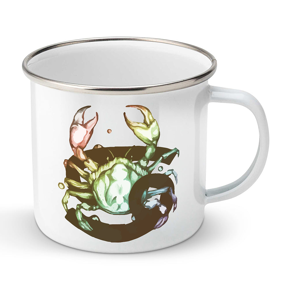 Smaltovaný plecháček motiv Rak