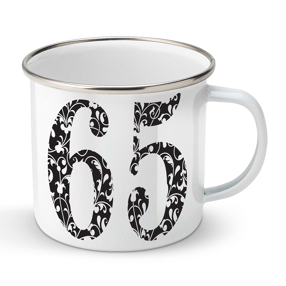 Smaltovaný plecháček motiv Věk 65