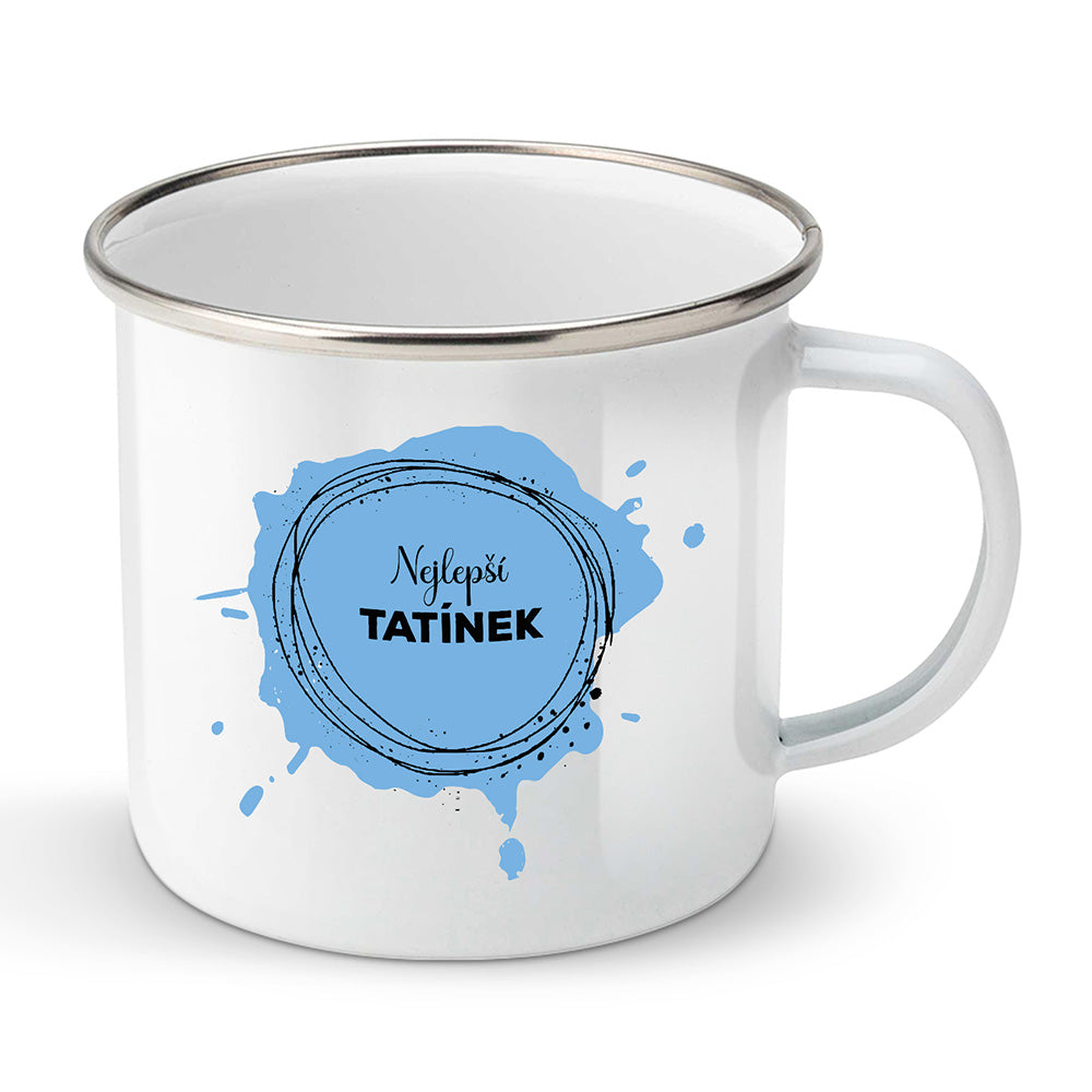 Smaltovaný plecháček motiv Nejlepší tatínek