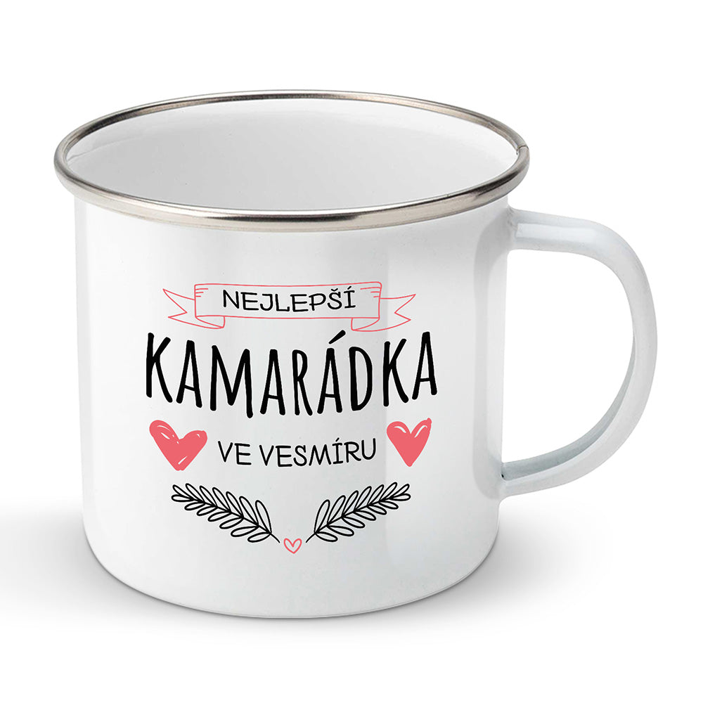 Smaltovaný plecháček motiv Nejlepší kamarádka ve vesmíru