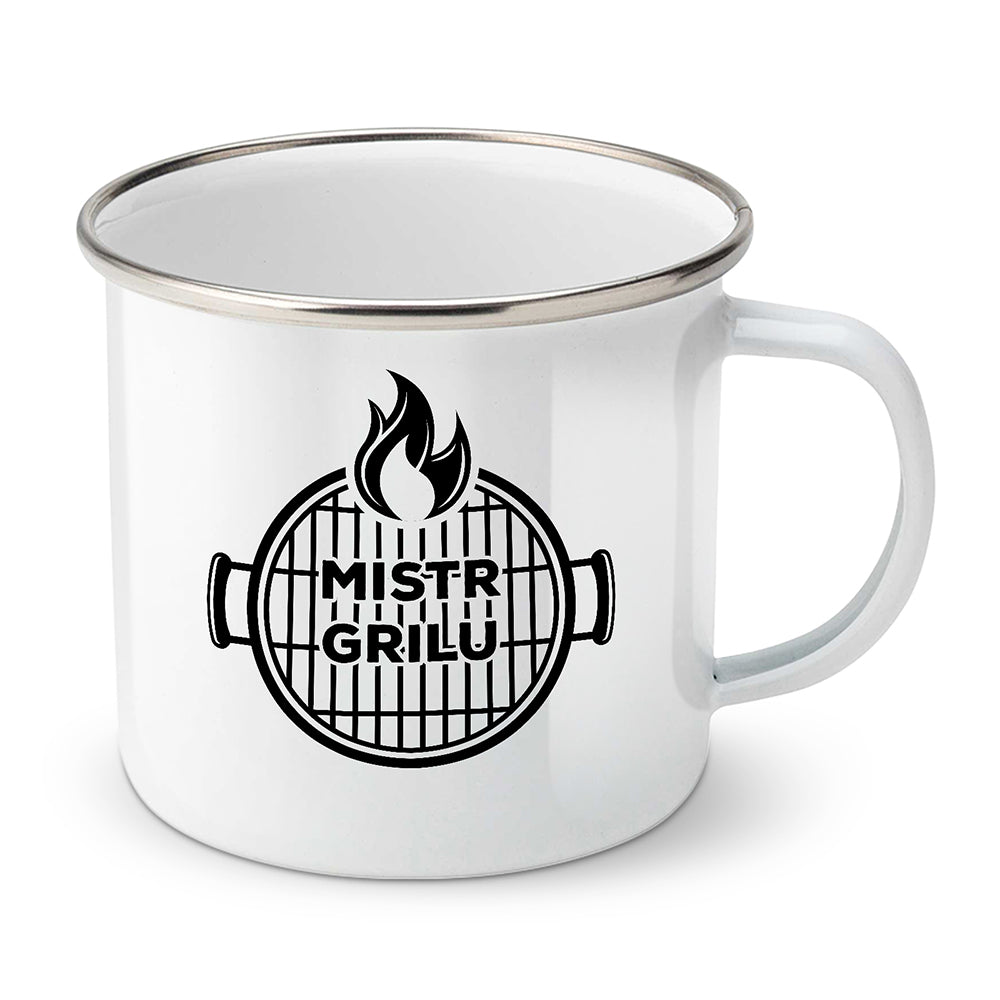 Smaltovaný plecháček motiv Mistr grilu