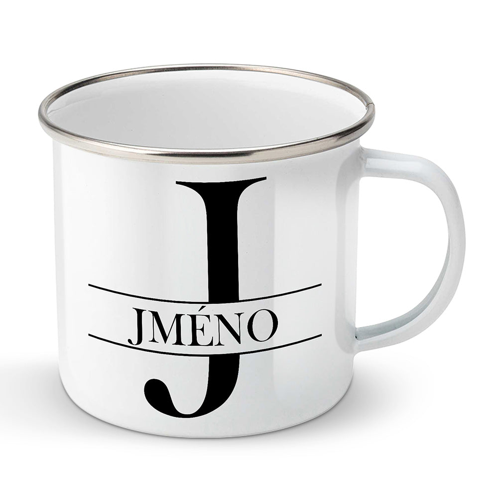 Smaltovaný plecháček motiv Se jménem J…