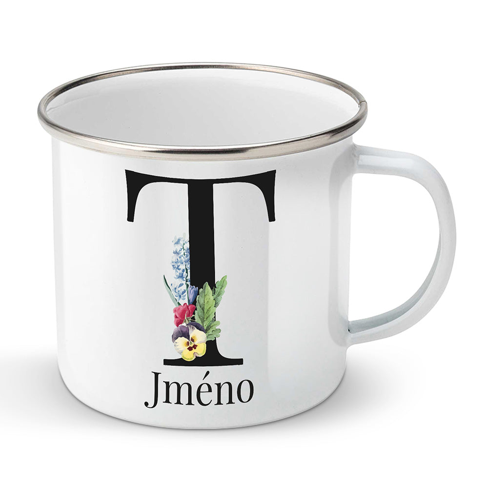 Smaltovaný plecháček motiv Se jménem T…