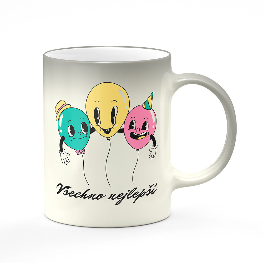 Magický svlékací hrnek motiv Všechno nejlepší