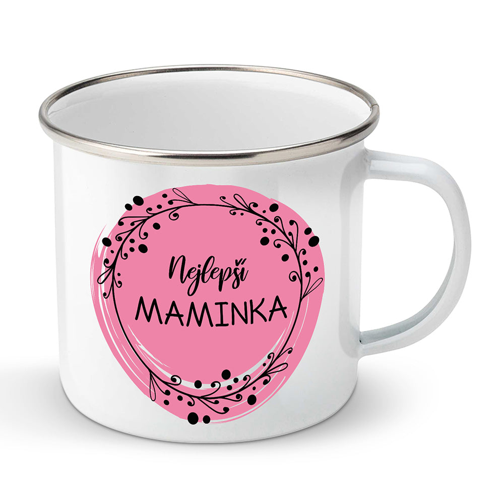 Smaltovaný plecháček motiv Nejlepší maminka