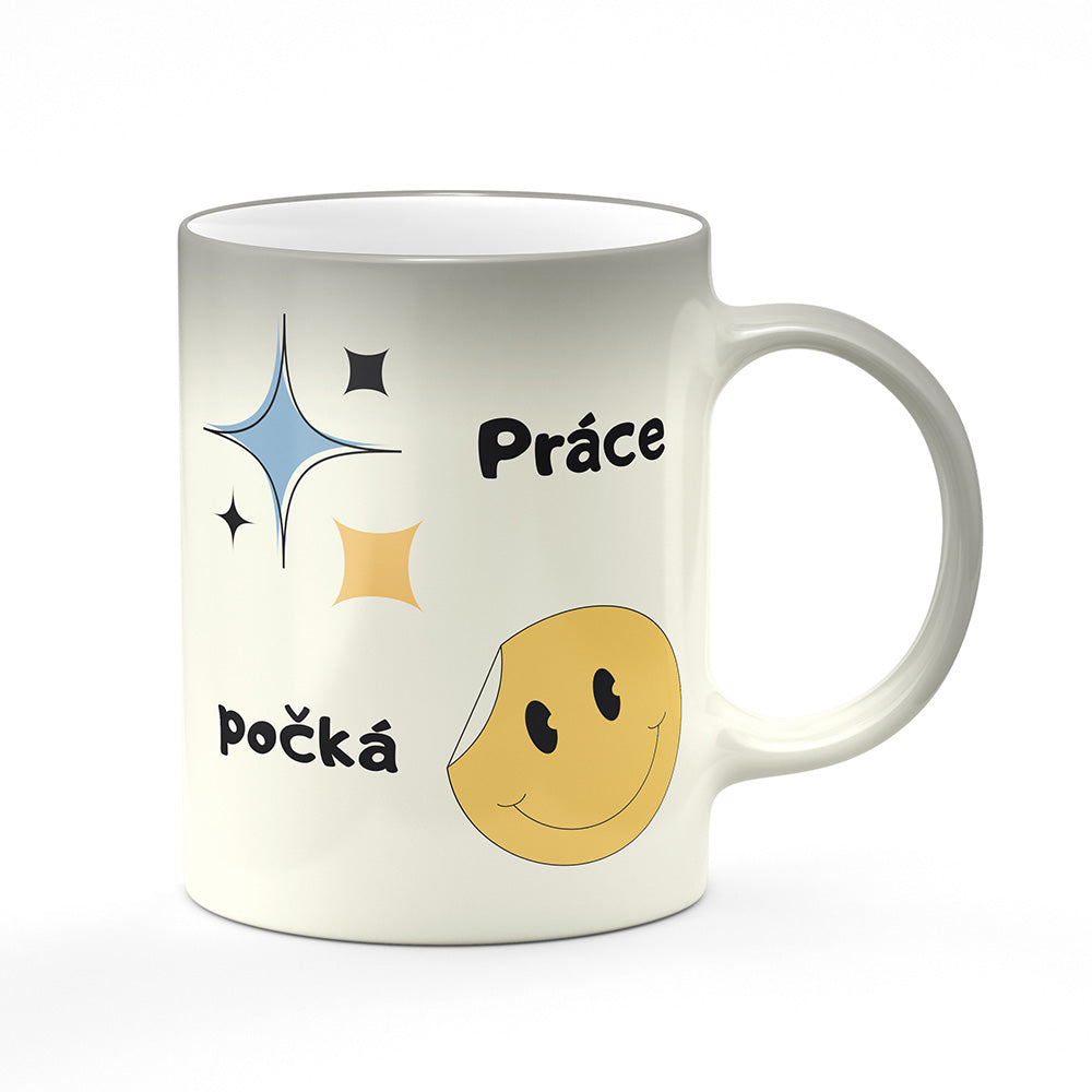 Magický svlékací hrnek motiv Práce počká