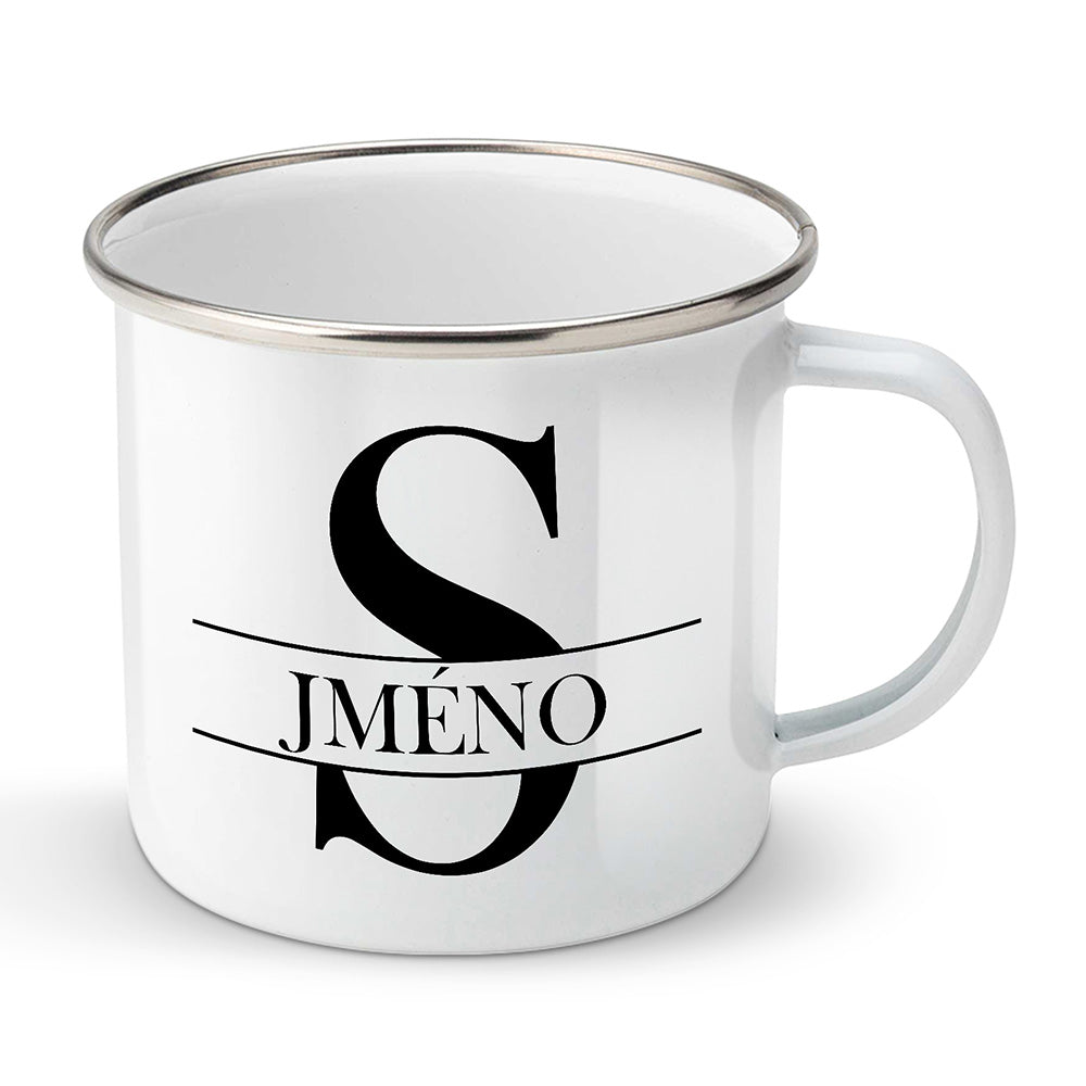 Smaltovaný plecháček motiv Se jménem S…