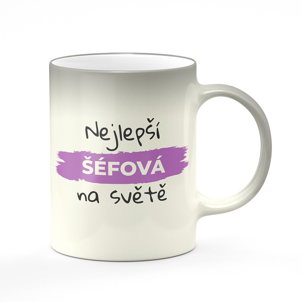 Magický svlékací hrnek motiv Nejlepší šéfová na světě