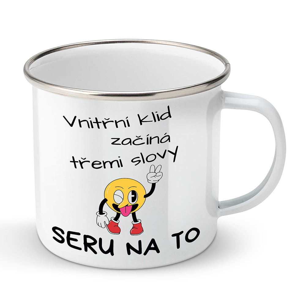 Smaltovaný plecháček motiv Vnitřní klid…