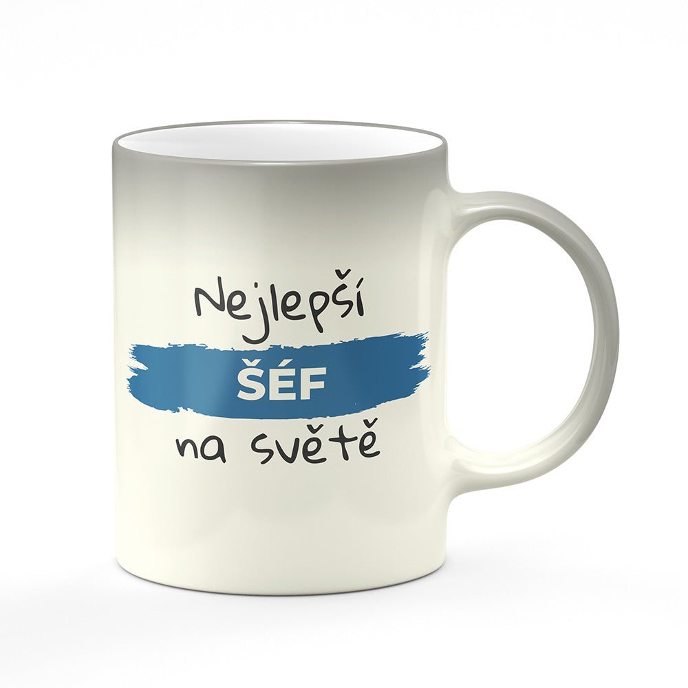 Magický svlékací hrnek motiv Nejlepší šéf na světě