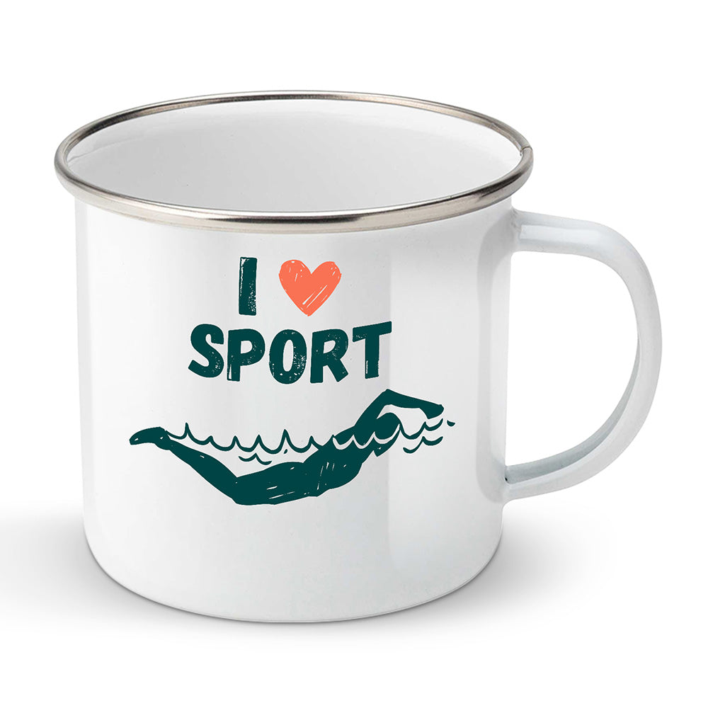 Smaltovaný plecháček motiv Plavání