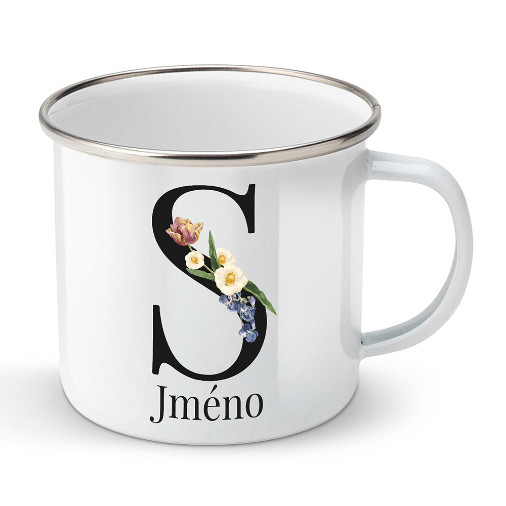 Smaltovaný plecháček motiv Se jménem S…