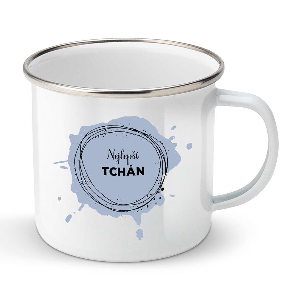 Smaltovaný plecháček motiv Nejlepší tchán