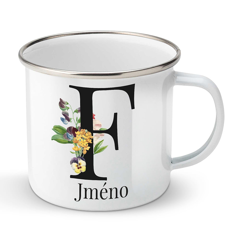 Smaltovaný plecháček motiv Se jménem F…