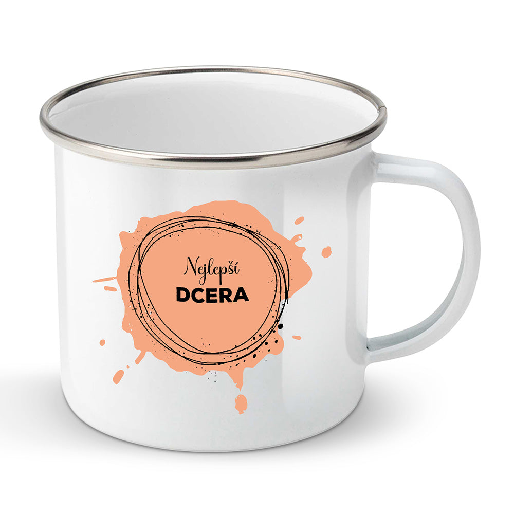 Smaltovaný plecháček motiv Nejlepší dcera