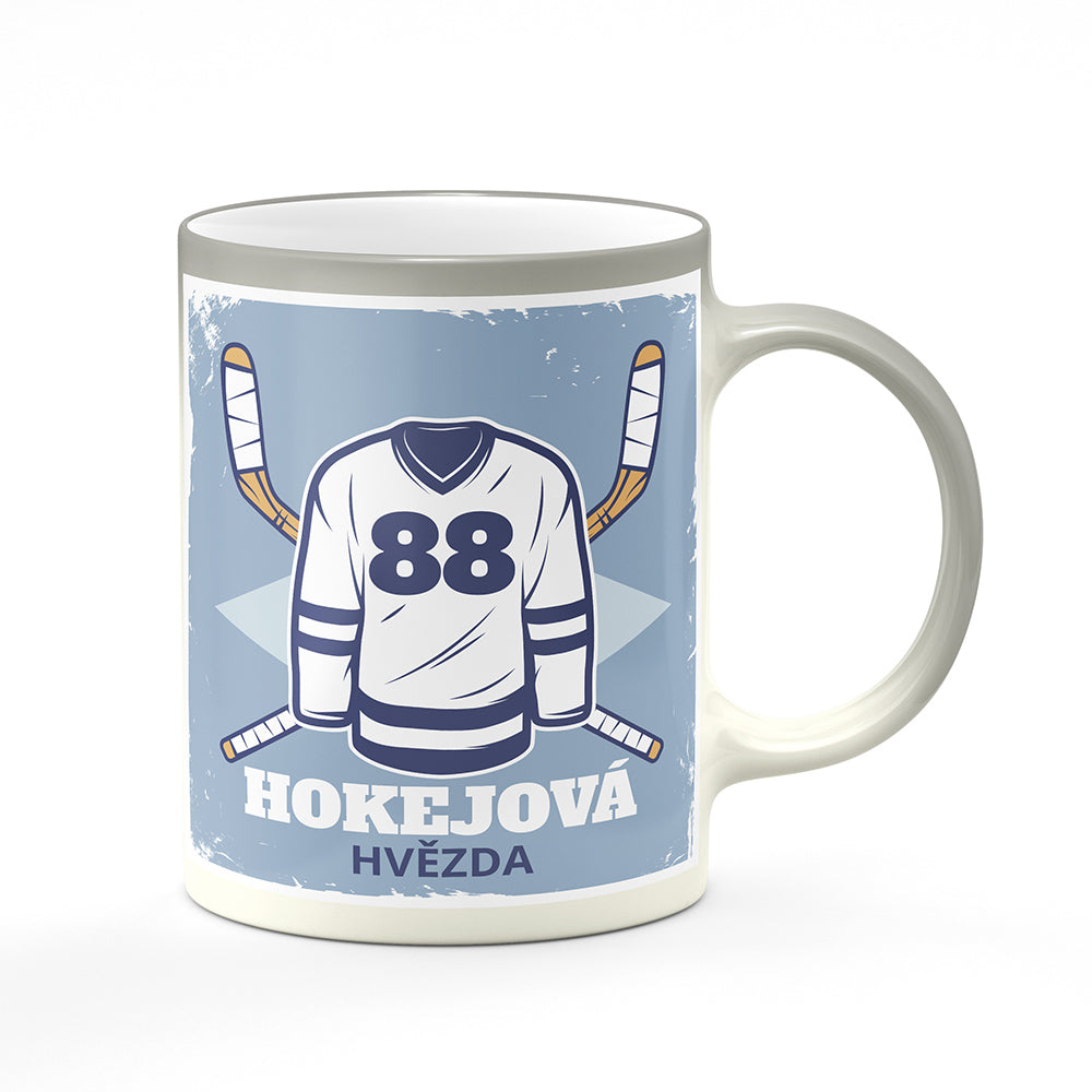 Magický svlékací hrnek motiv Hokejová hvězda