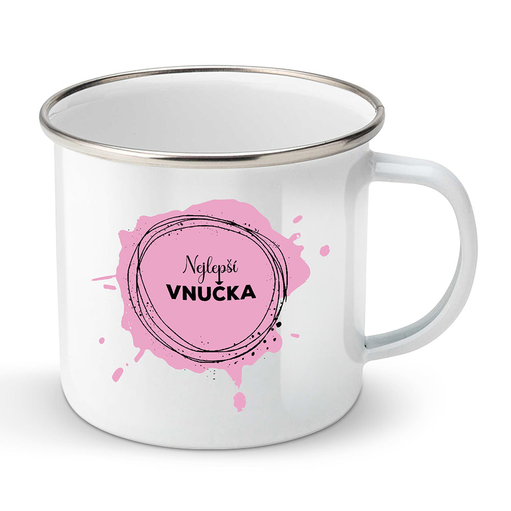 Smaltovaný plecháček motiv Nejlepší vnučka