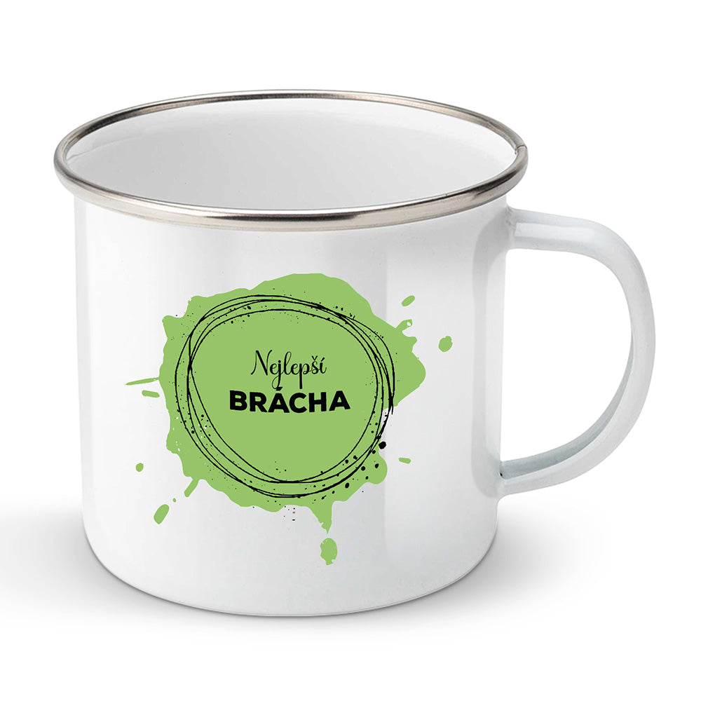 Smaltovaný plecháček motiv Nejlepší brácha