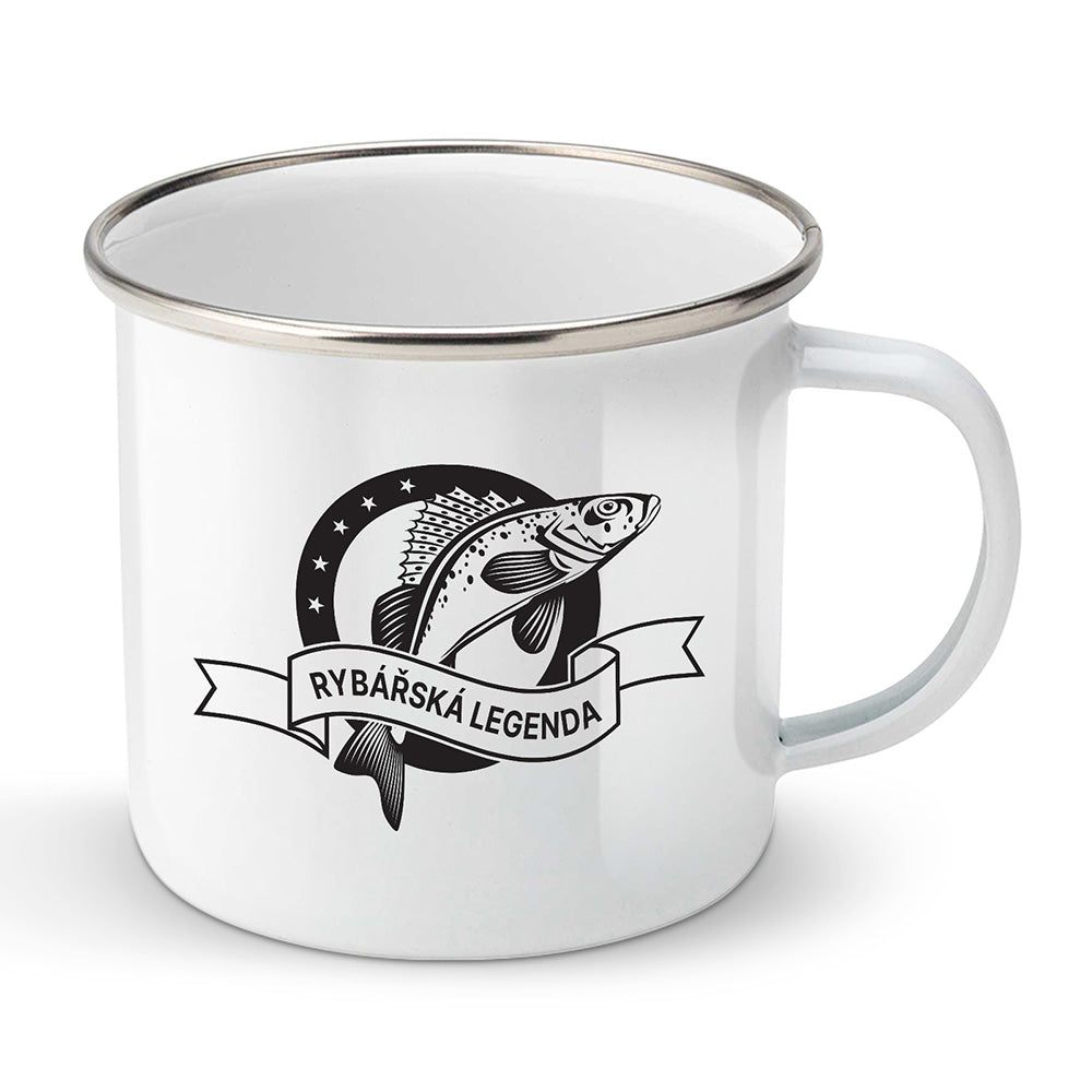 Smaltovaný plecháček motiv Rybářská legenda