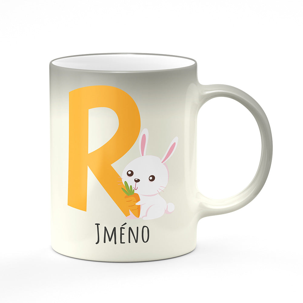 Magický svlékací hrnek motiv Se jménem R...