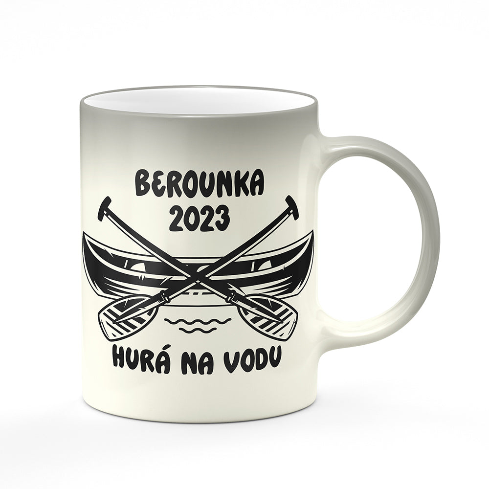 Magický svlékací hrnek motiv Hurá na vodu
