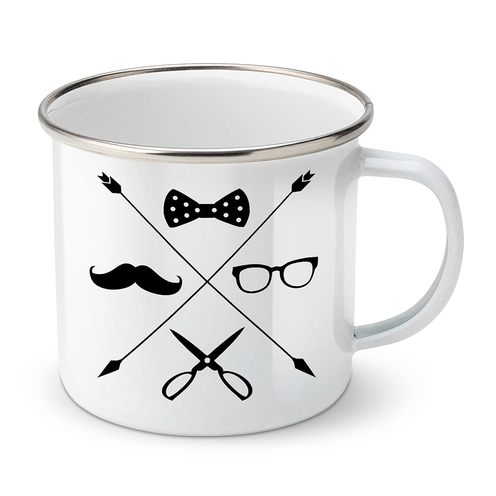 Smaltovaný plecháček motiv Hippster