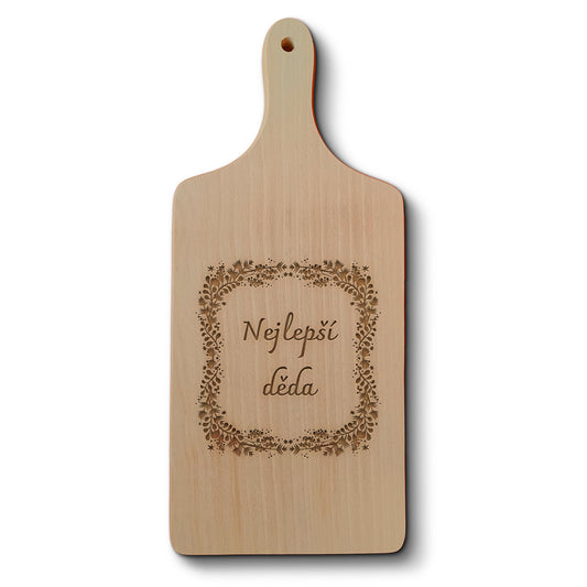 Dřevěné kuchyňské prkénko s gravírovaným motivem Nejlepší děda