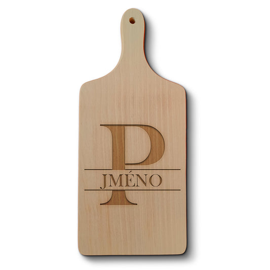 Dřevěné kuchyňské prkénko s gravírovaným motivem Se jménem P…