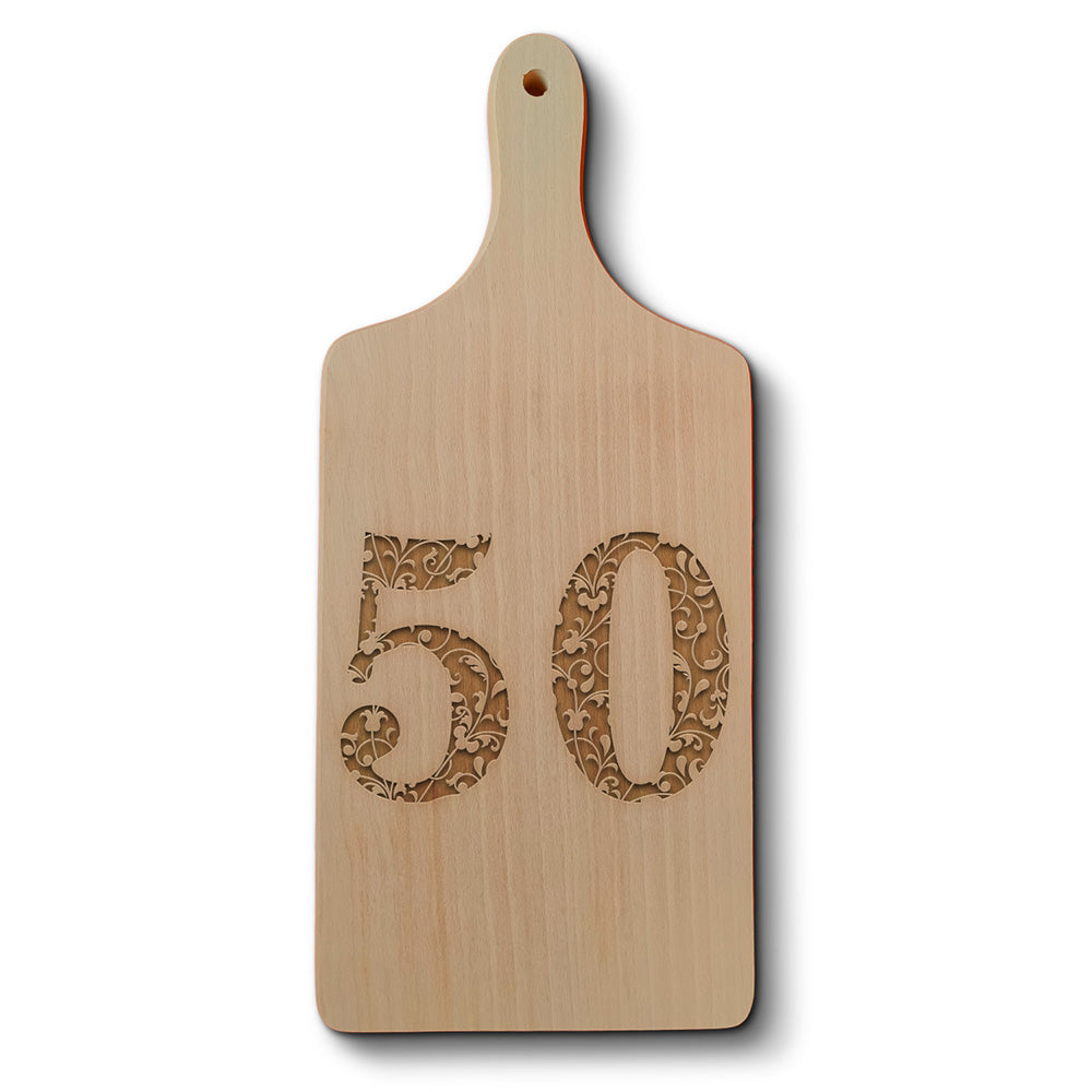 Dřevěné kuchyňské prkénko s gravírovaným motivem Věk 50