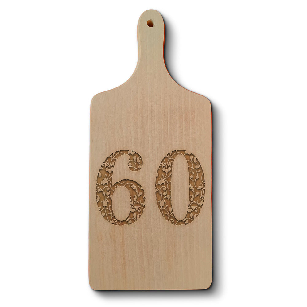 Dřevěné kuchyňské prkénko s gravírovaným motivem Věk 60