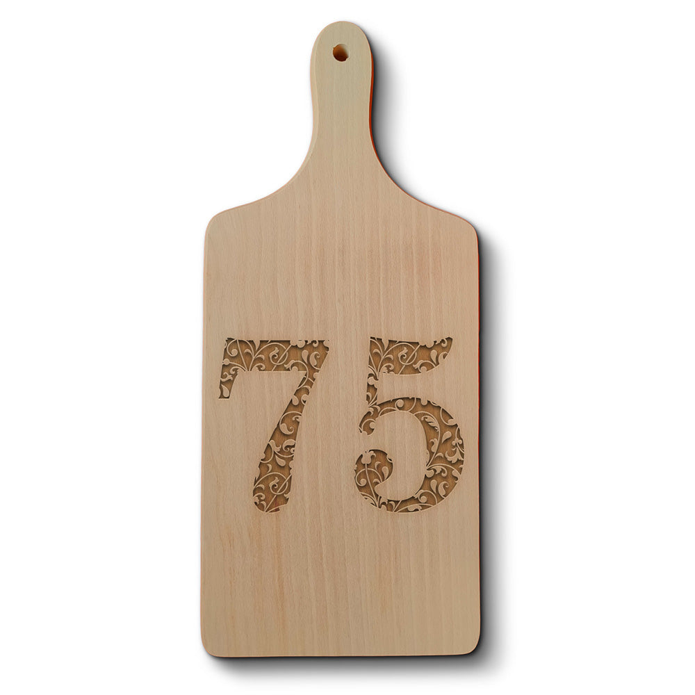 Dřevěné kuchyňské prkénko s gravírovaným motivem Věk 75