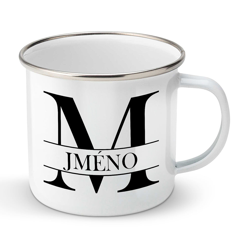 Smaltovaný plecháček motiv Se jménem M…