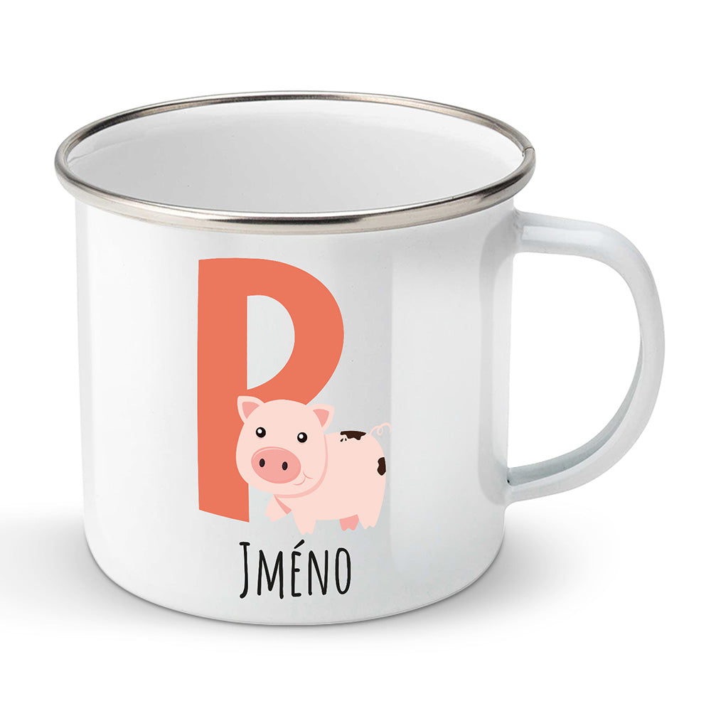 Smaltovaný plecháček motiv Se jménem P…