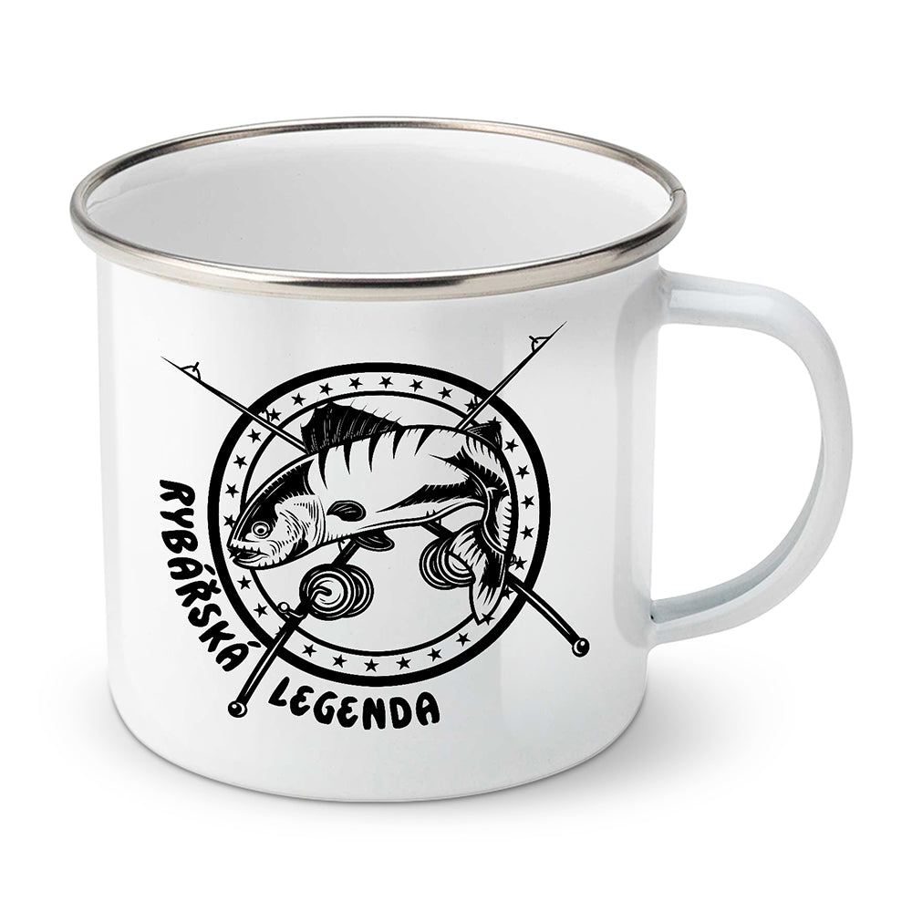 Smaltovaný plecháček motiv Rybářská legenda