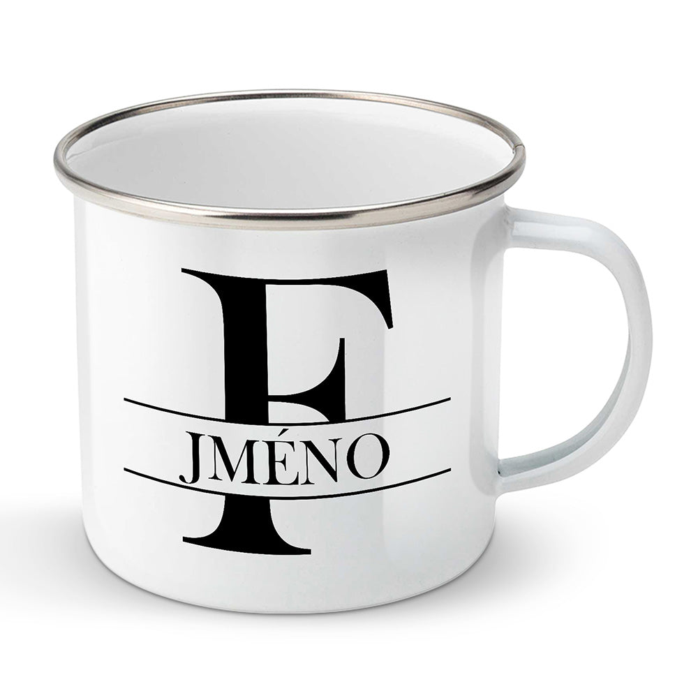 Smaltovaný plecháček motiv Se jménem F…