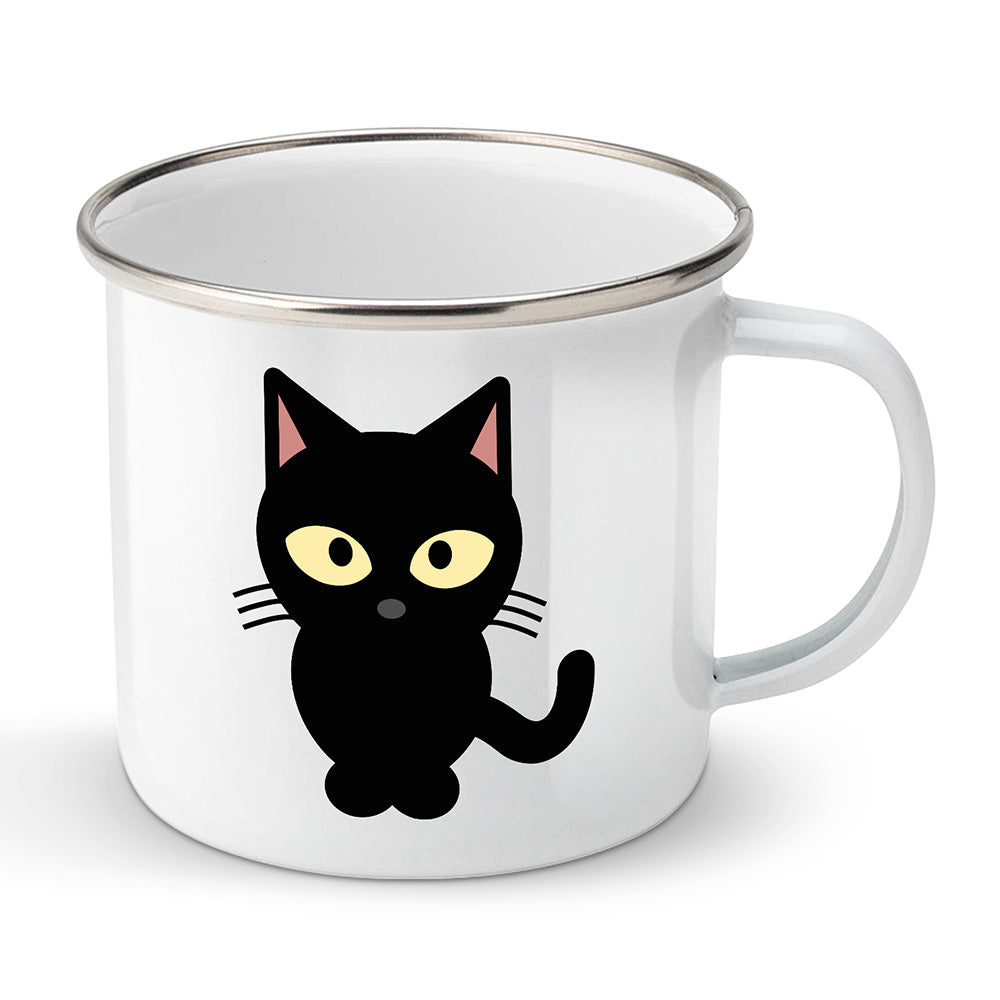 Smaltovaný plecháček motiv Kočka