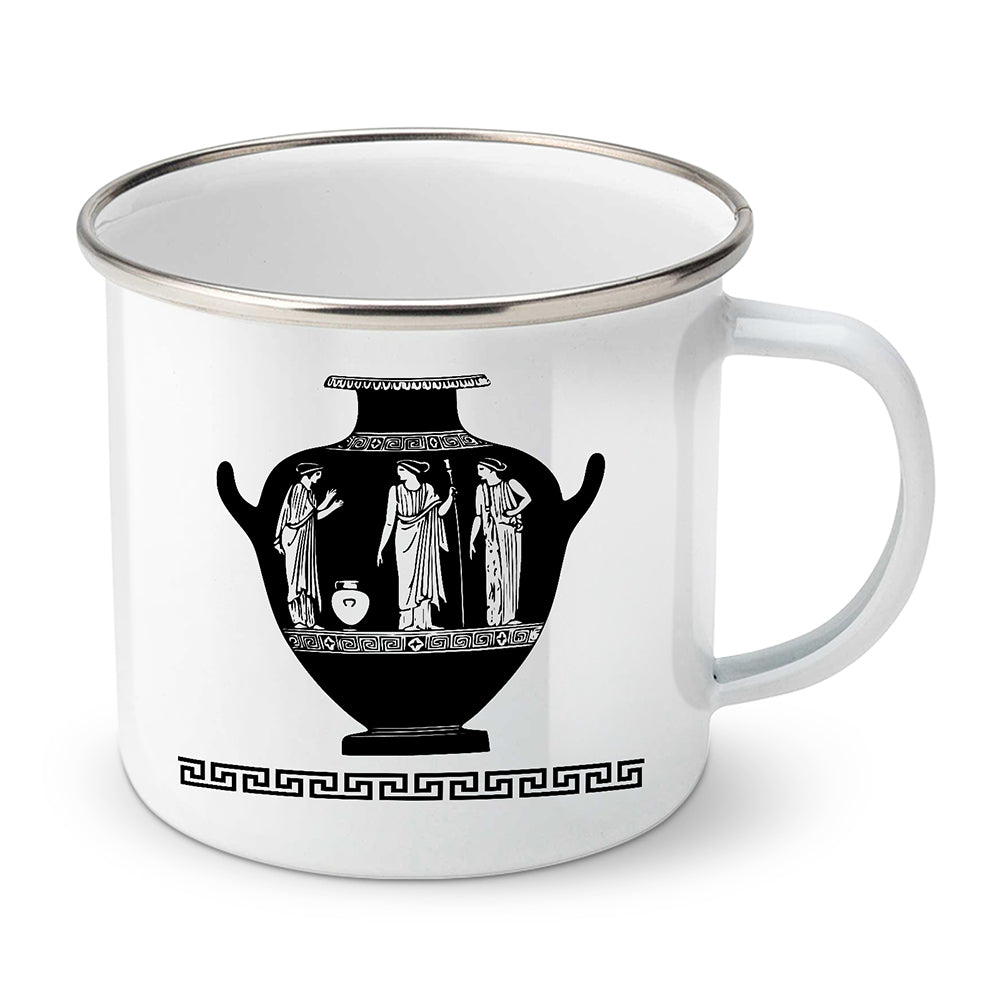 Smaltovaný plecháček motiv Řecký motiv