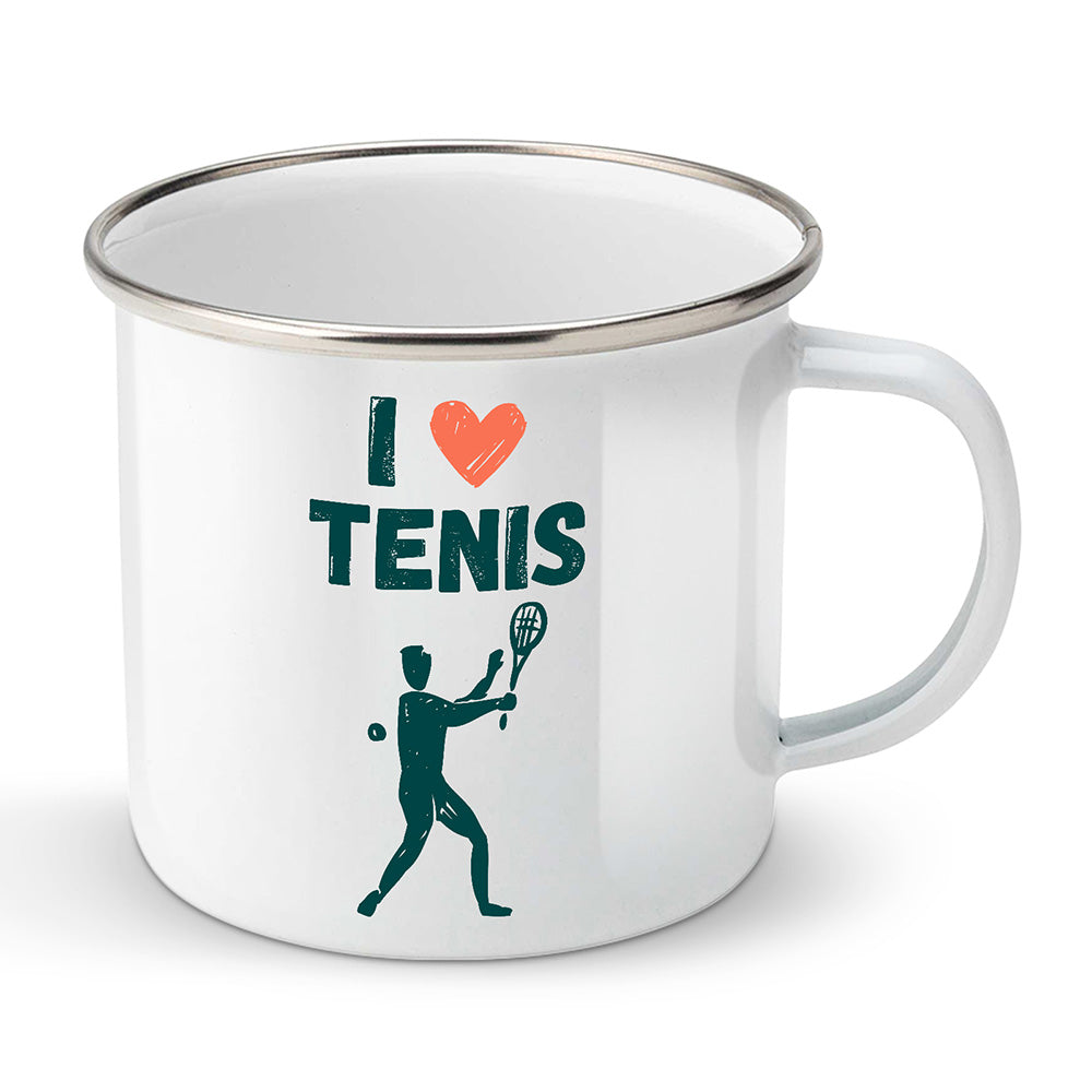 Smaltovaný plecháček motiv Tenis