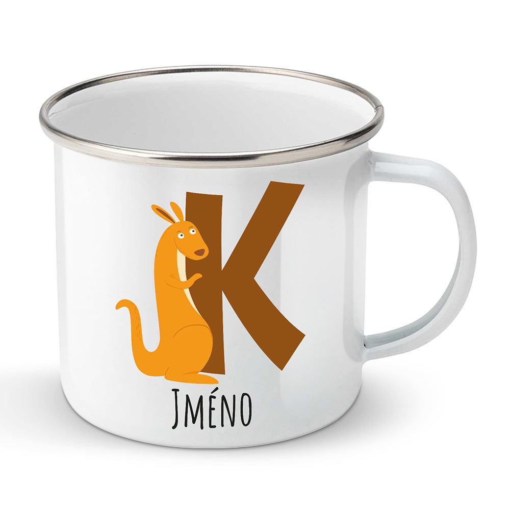 Smaltovaný plecháček motiv Se jménem K…