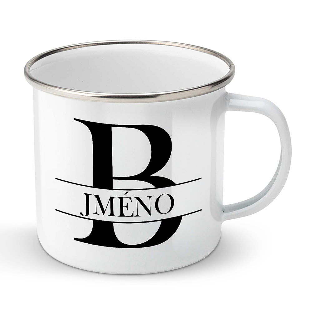 Smaltovaný plecháček motiv Se jménem B…