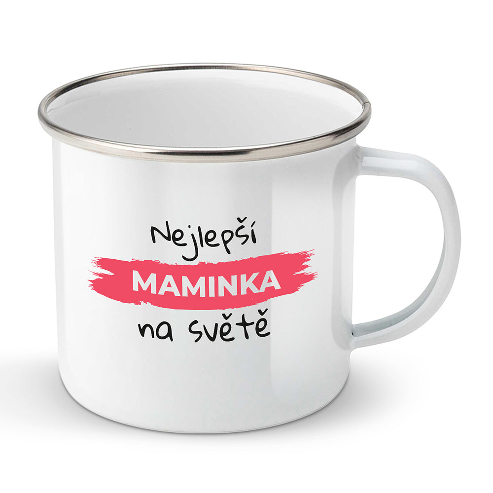 Smaltovaný plecháček motiv Nejlepší maminka na světě