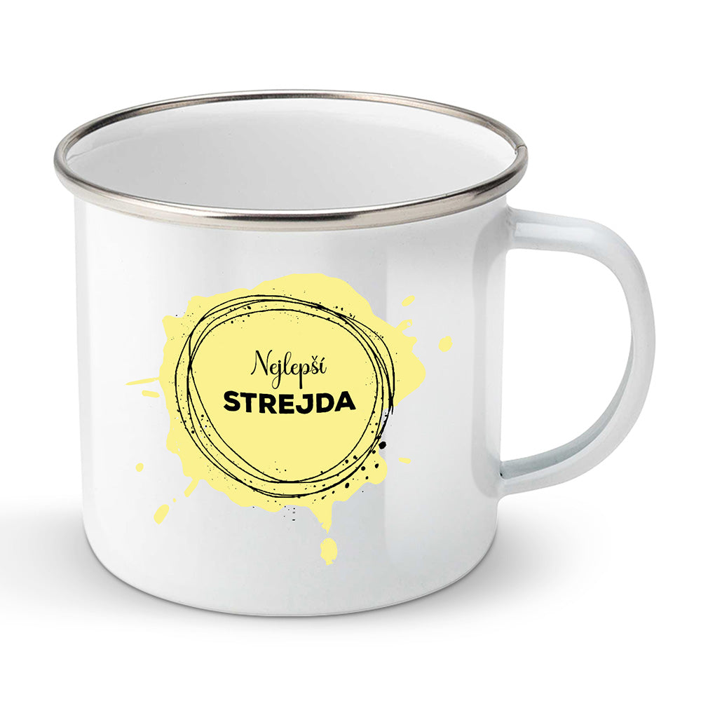 Smaltovaný plecháček motiv Nejlepší strejda