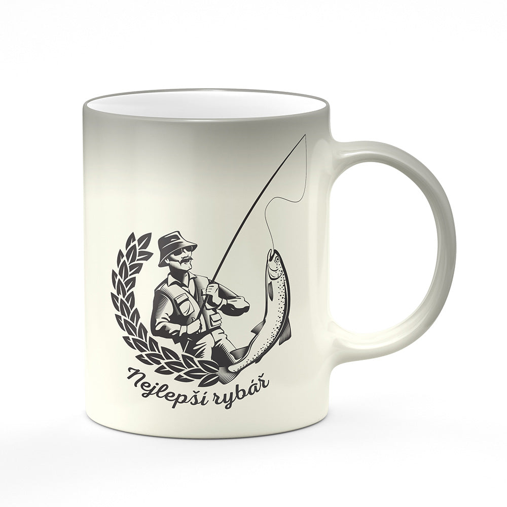 Magický svlékací hrnek motiv Nejlepší rybář