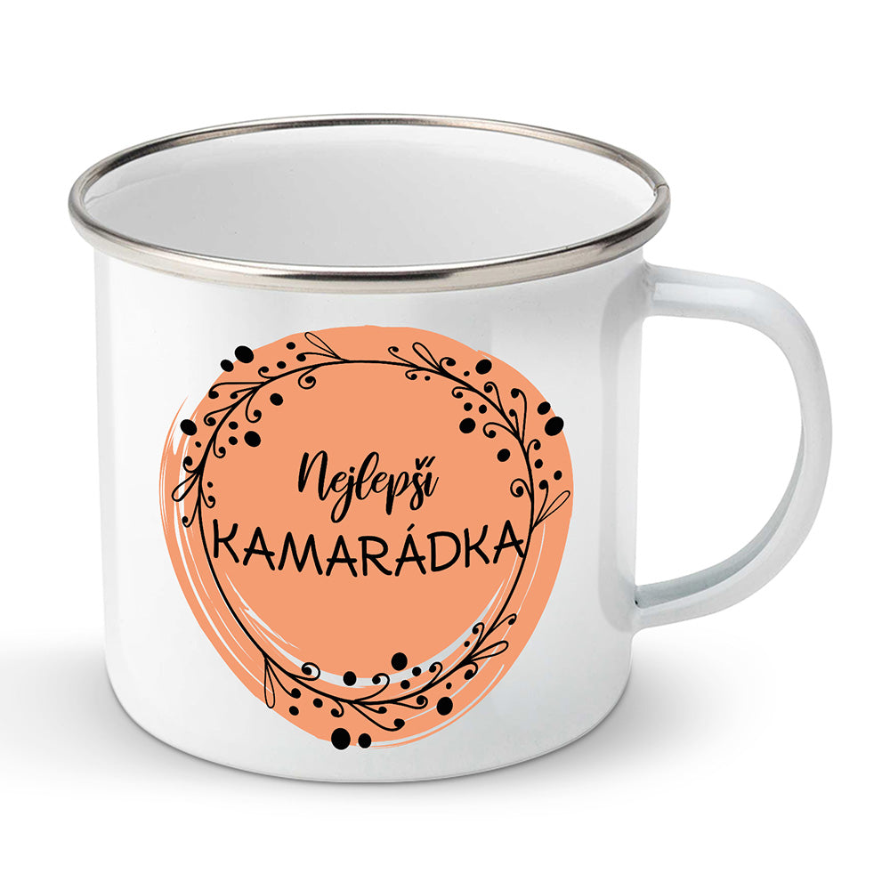 Smaltovaný plecháček motiv Nejlepší kamarádka