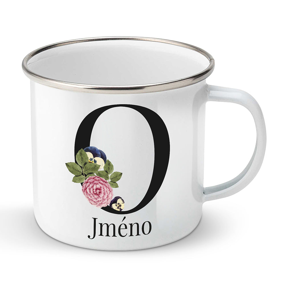 Smaltovaný plecháček motiv Se jménem O…